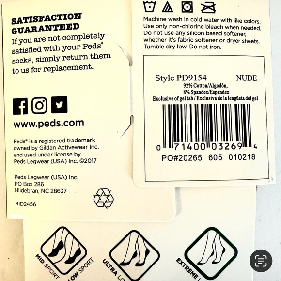 NWT, PEDS 3-Pack Nude Extreme Low Liner Open Toe Shoe Liners,  Sz 5-10 - Picture 6 of 6